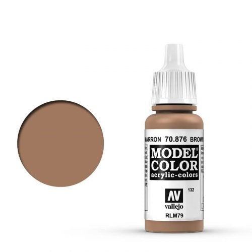 Vallejo Model Color: 132 Sandgelb Dunkel (Brown Sand), 17 ml (876)