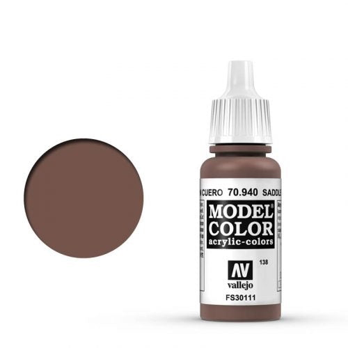 Vallejo Model Color: 138 Lehmbraun (Saddle Brown), 17 ml (940)