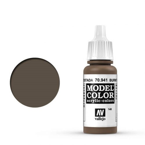 Vallejo Model Color: 148 Sepiabraun (Burnt Umber), 17 ml (941)