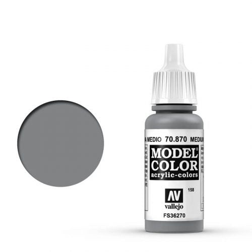 Vallejo Model Color: 158 Mittelgrau (Medium Sea Grey), 17 ml (870)