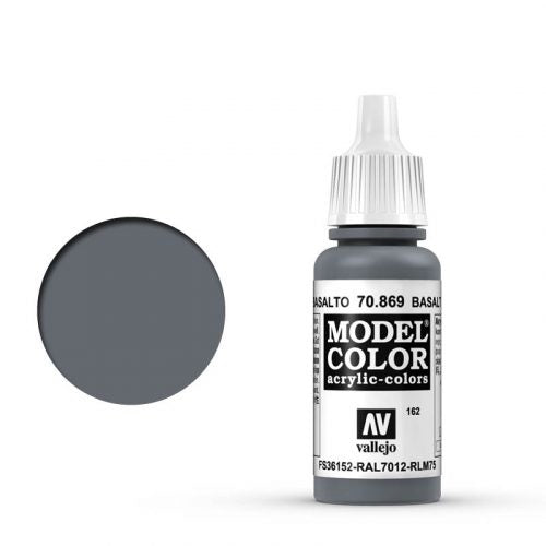 Vallejo Model Color: 162 Basaltgrau (Basaltgrey), 17 ml (869)