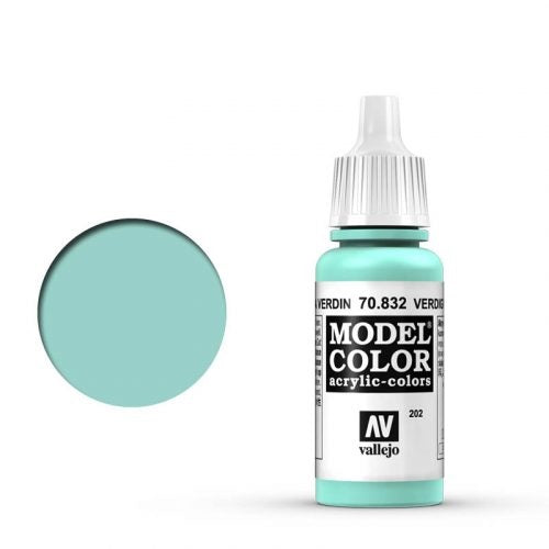 Vallejo Model Color: 202 Lasurtürkis (Verdigris Glaze), 17 ml (832)