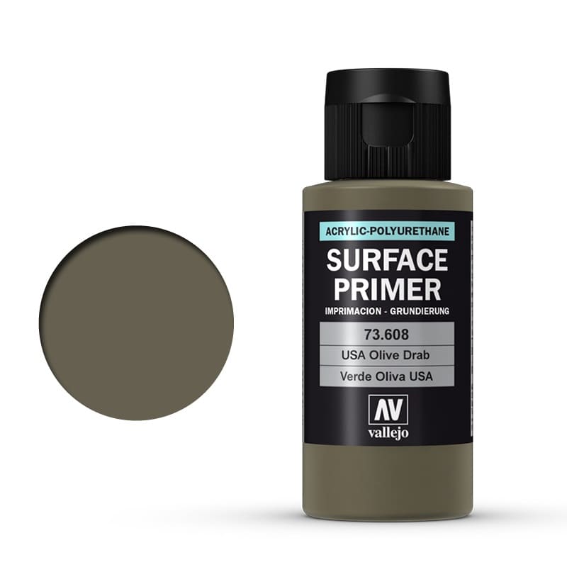 Vallejo Surface Primer US Olive Drab (60ml) (73.608)