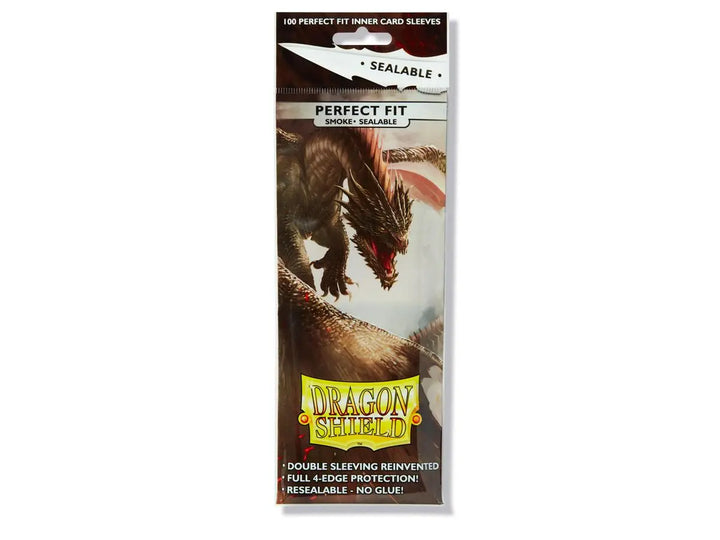 Dragon Shield Perfect Fit Toploading Kartenhüllen verschließbar - Standardgröße (100) - Transparent/Rauchfarben