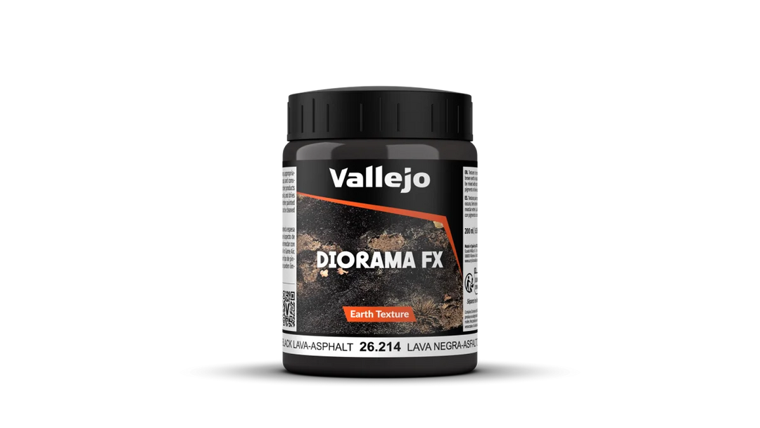 Vallejo Diorama FX - Black Lava-Asphalt - Earth Textures 200 ml