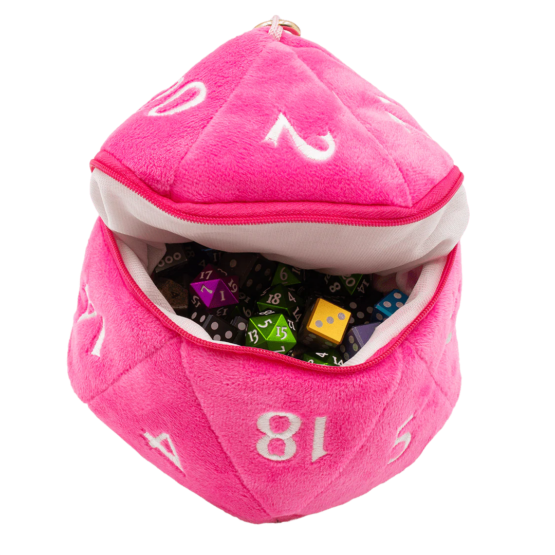 D20 Plush Dice Bag - Magic: The Gathering - Hot Pink
