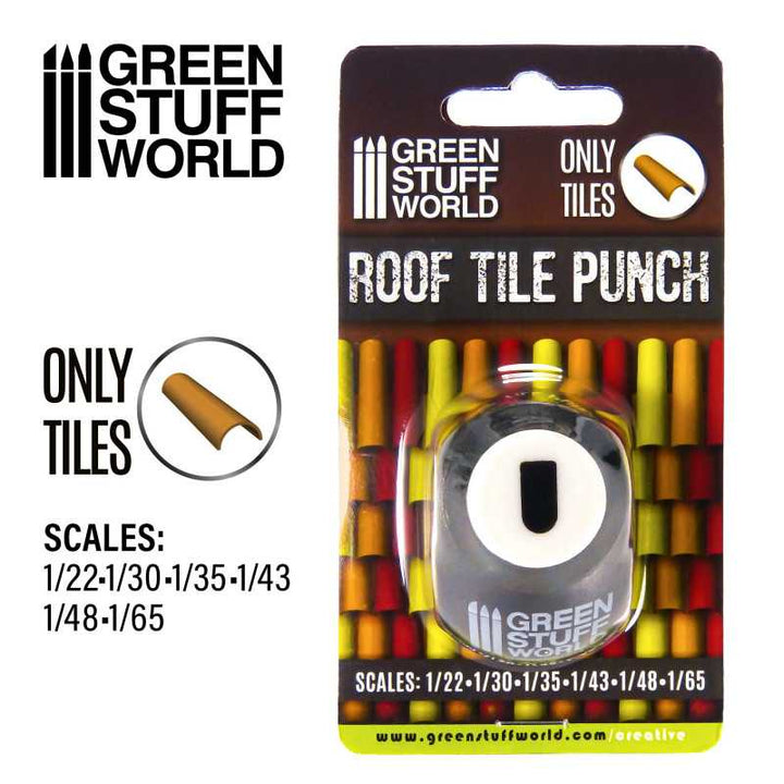 Green Stuff World - Modell-Dachziegel Motivlocher - Miniature ROOF TILE Punch