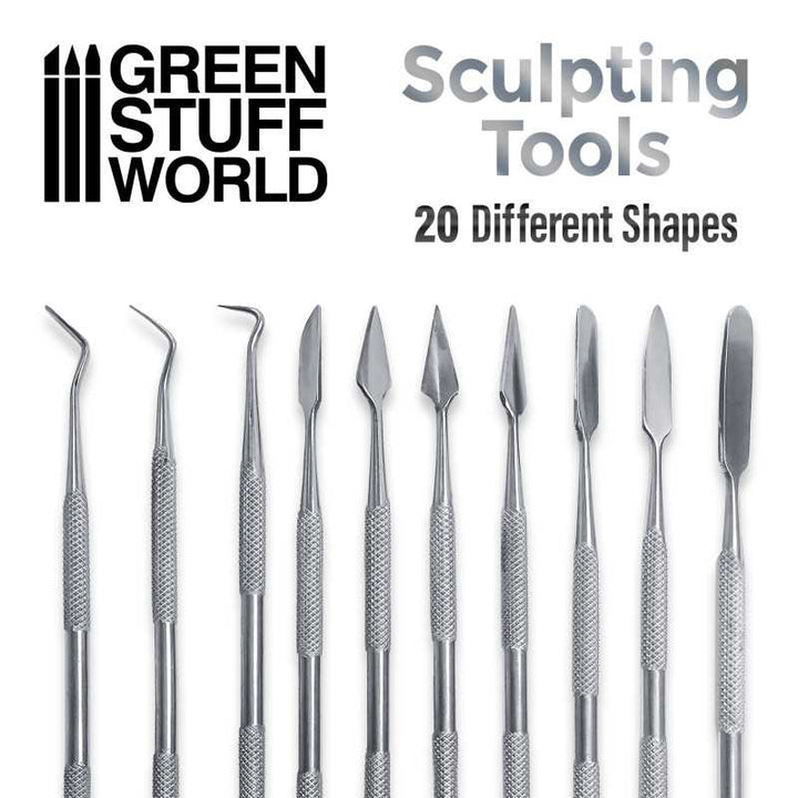 Green Stuff World - 10x Modellierwerkzeug Set - 10x Sculpting Tools