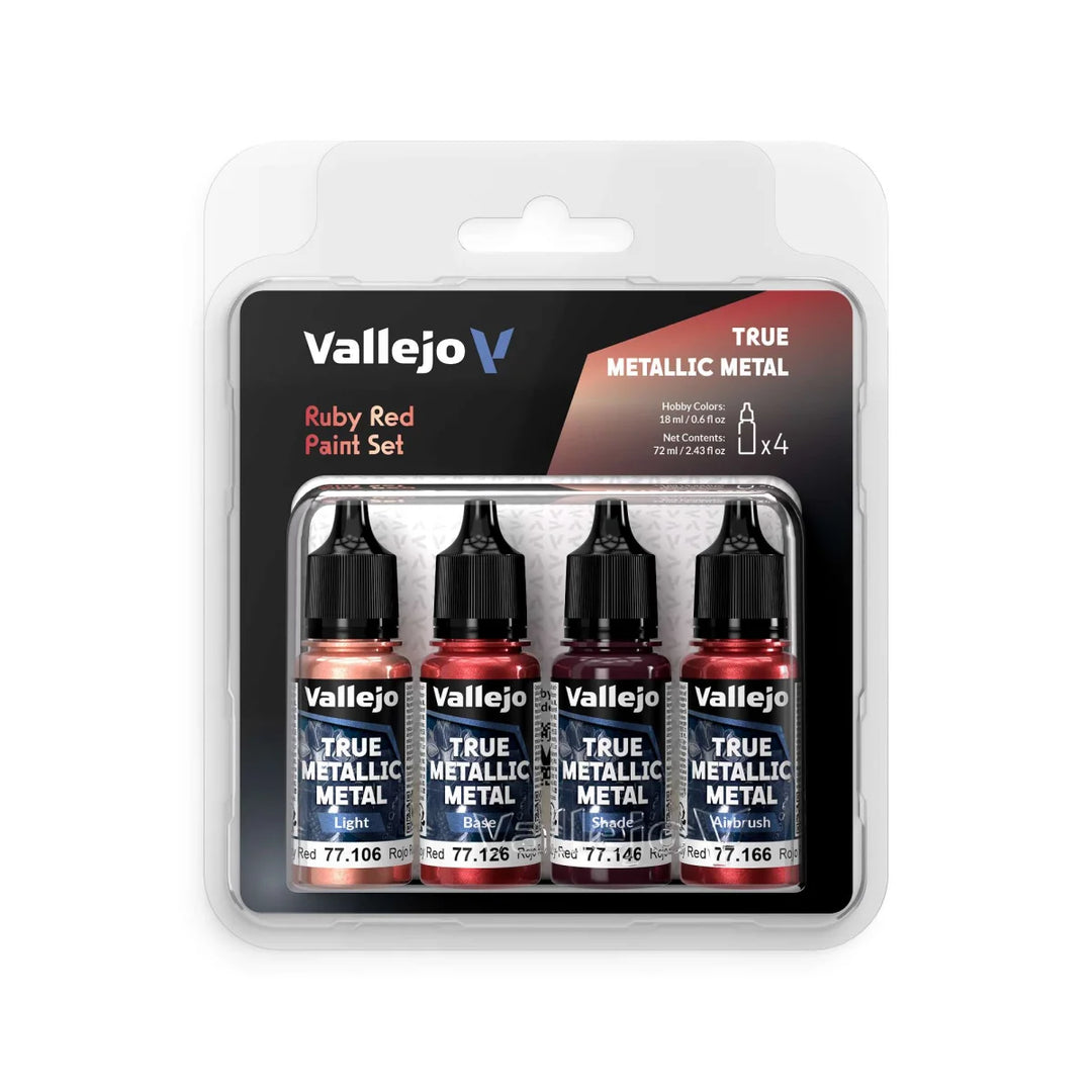 Vallejo Ruby Red - True Metallic Metal Paint Set