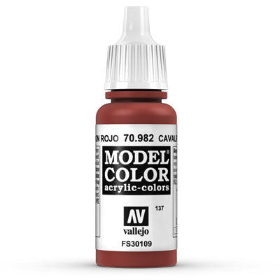 Vallejo Model Color: 137 Oxidrot (Cavalry Brown), 17 ml (982)