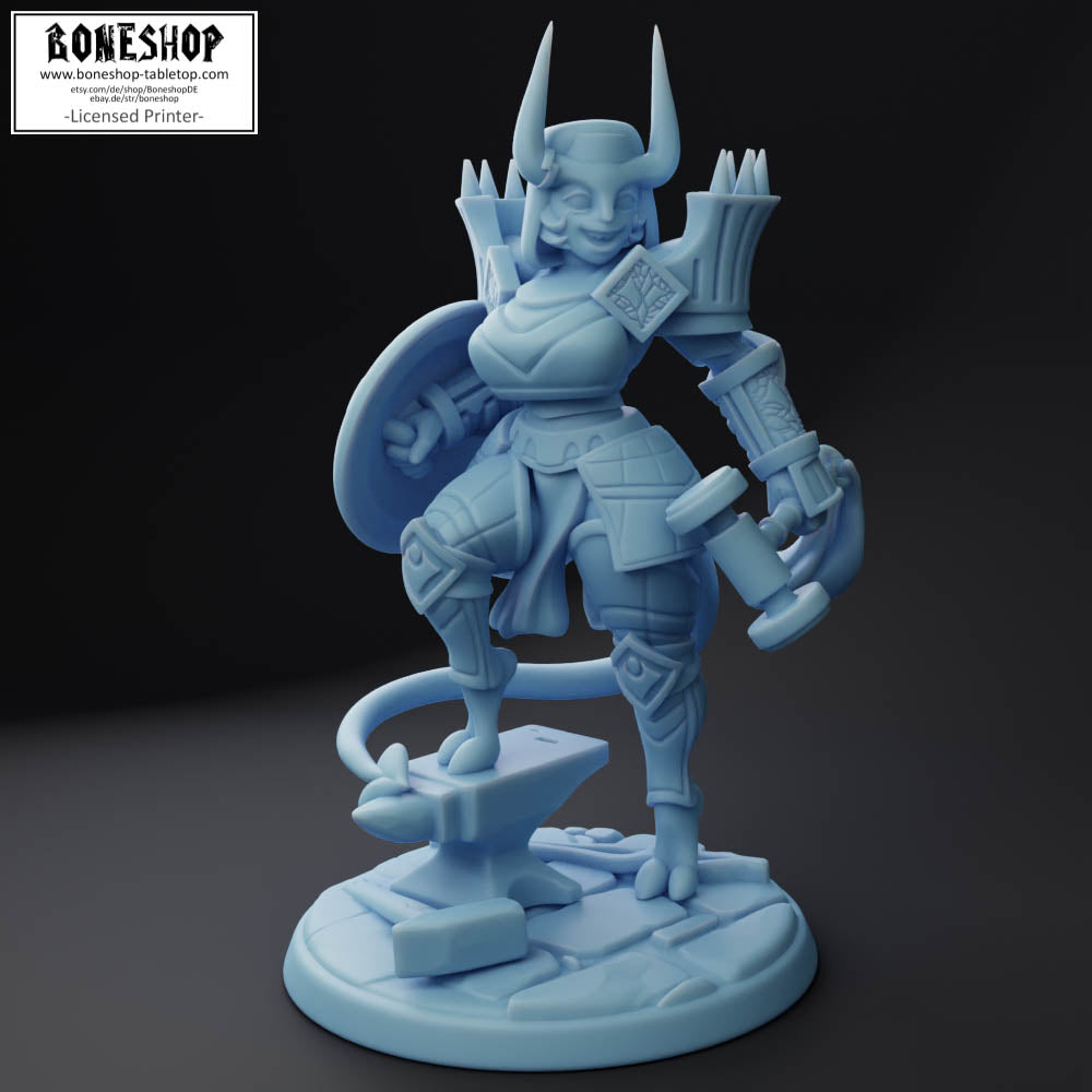Twin Goddess Miniatures „Dahlia, the Tielfing forge cleric" (75mm Scale)
