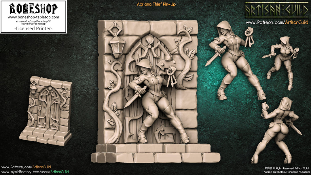 Thieves Guild „Adriana Thief Pinup“ 28mm-35mm | RPG | DnD | Boneshop