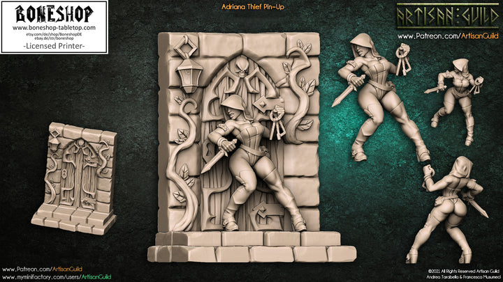 Thieves Guild „Adriana Thief Pinup“ 28mm-35mm | RPG | DnD | Boneshop