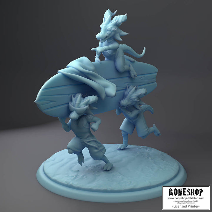 Twin Goddess Miniatures „Kobold surfers" 28mm | 32mm | RPG | Boneshop