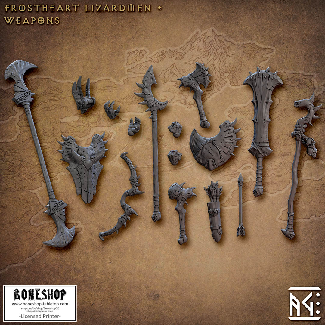 Frostheart „Weapons & Hands“ 28mm-35mm | DnD | Boneshop