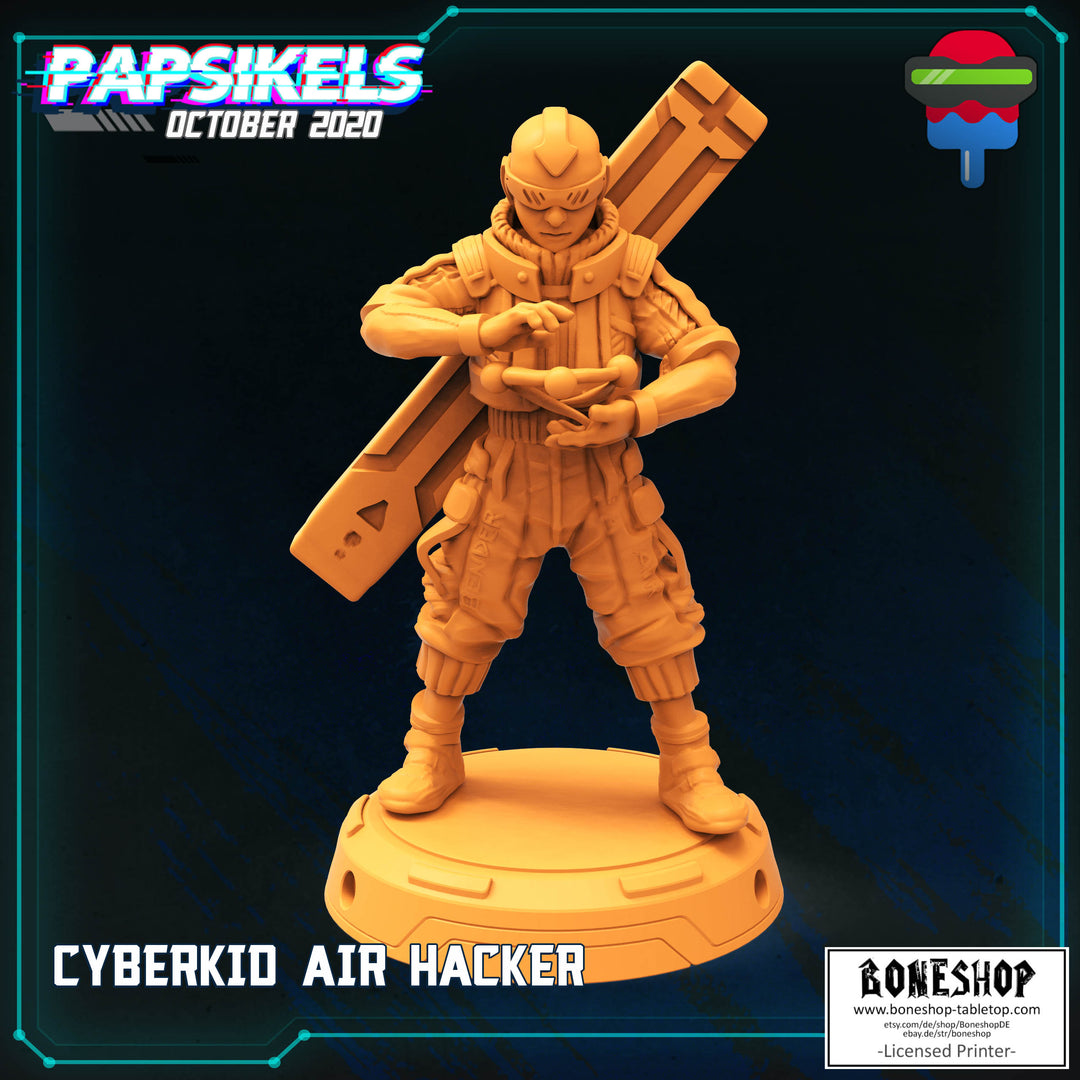 Pack 10 „Cyberkid Air Hacker" 28mm - 35mm | Cyberpunk | RPG | Boneshop
