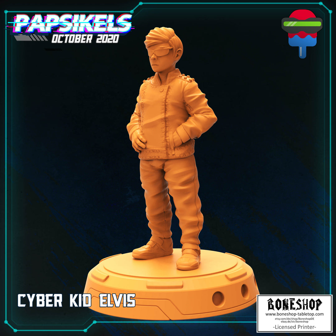 Pack 10 „Cyberkid Elvis 2" 28mm - 35mm | Cyberpunk | RPG | Boneshop
