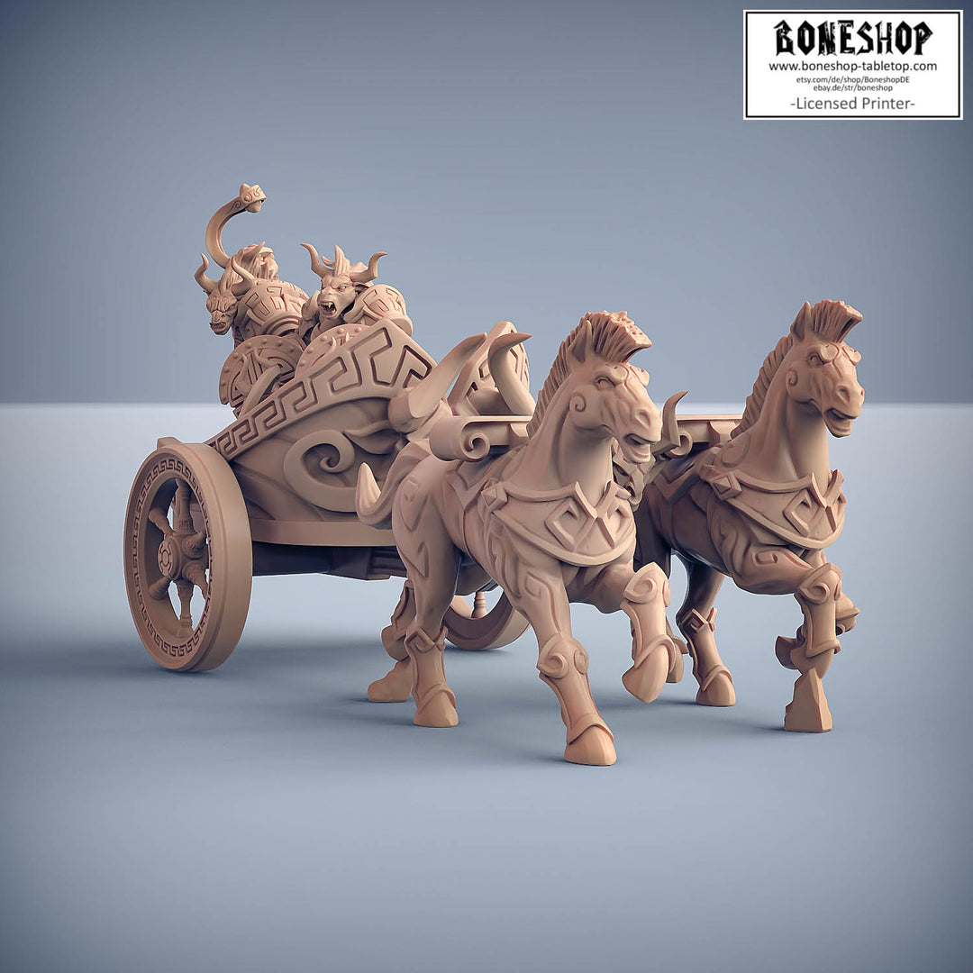 Order of the Labyrinth „Minoc Chariot B with Charioteers" 28mm-35mm | Boneshop