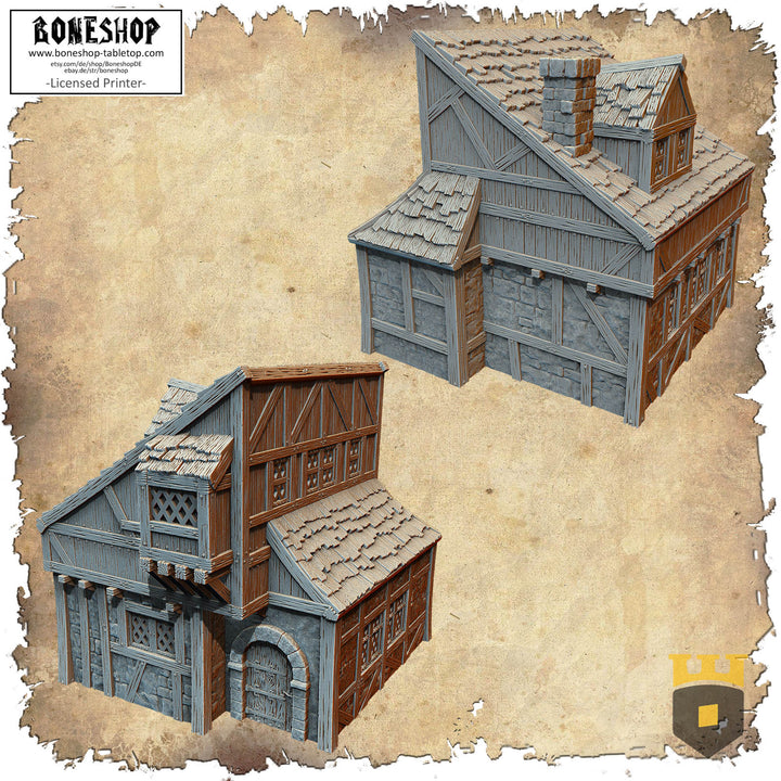 Leichheim „Civilian House 1“ 28mm-32mm | RPG | Building | Boneshop