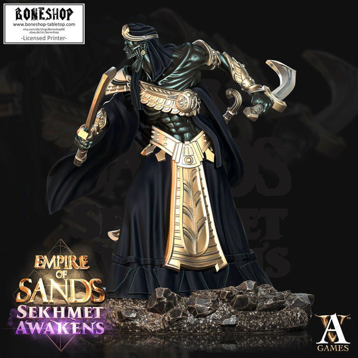 Sekhmet Awakens „Sandmancer Aristocrat 4" 32mm - 40mm | RPG | DnD | Boneshop