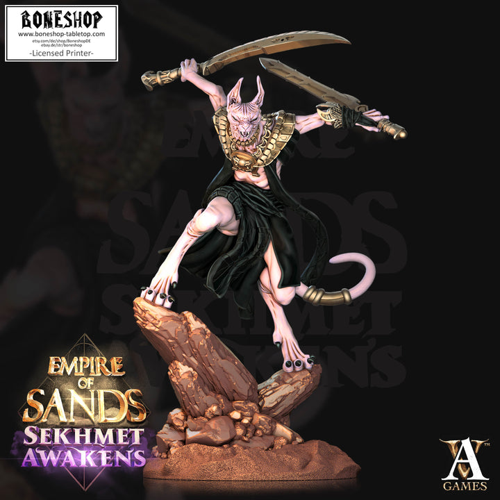 Sekhmet Awakens „Mau 1" 32mm - 40mm | RPG | DnD | Boneshop