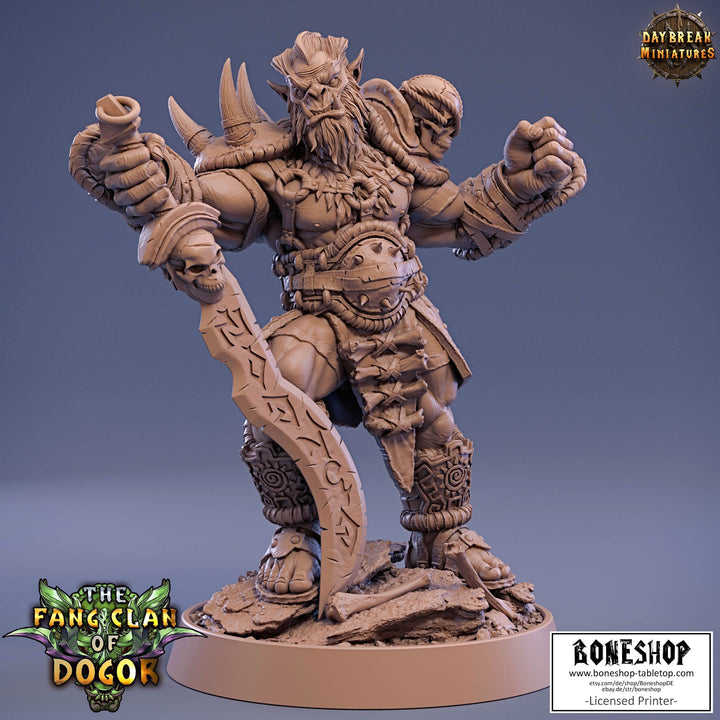 Dogor Clan „Fin’gaa Stonefang" 28mm-35mm | RPG | DnD | Boneshop