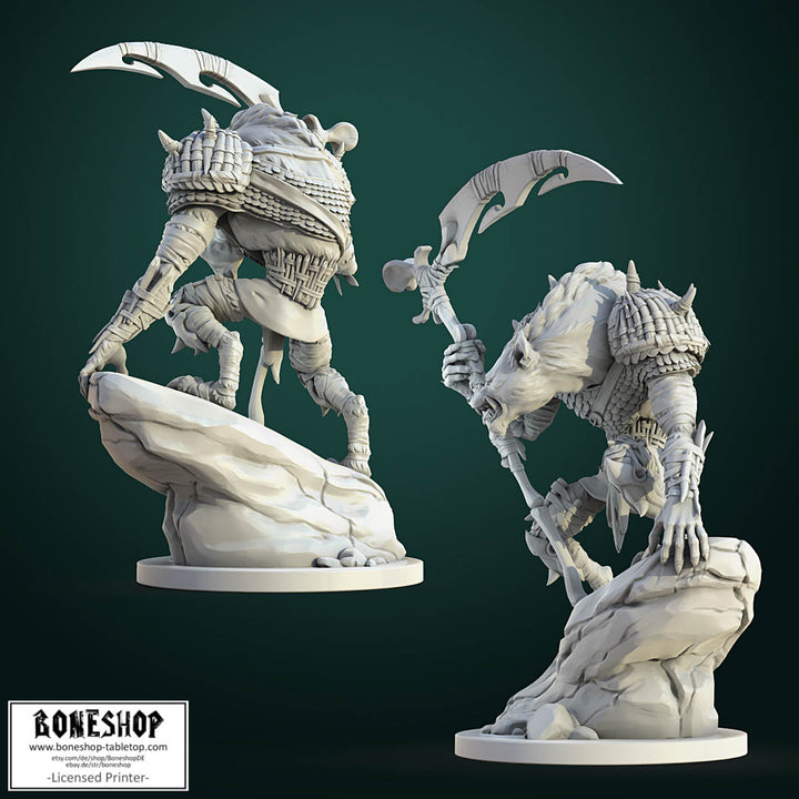 Gnoll „Mezg 32mm Vers“ White Werewolf Tavern | 28mm-35mm | RPG | DnD | Boneshop