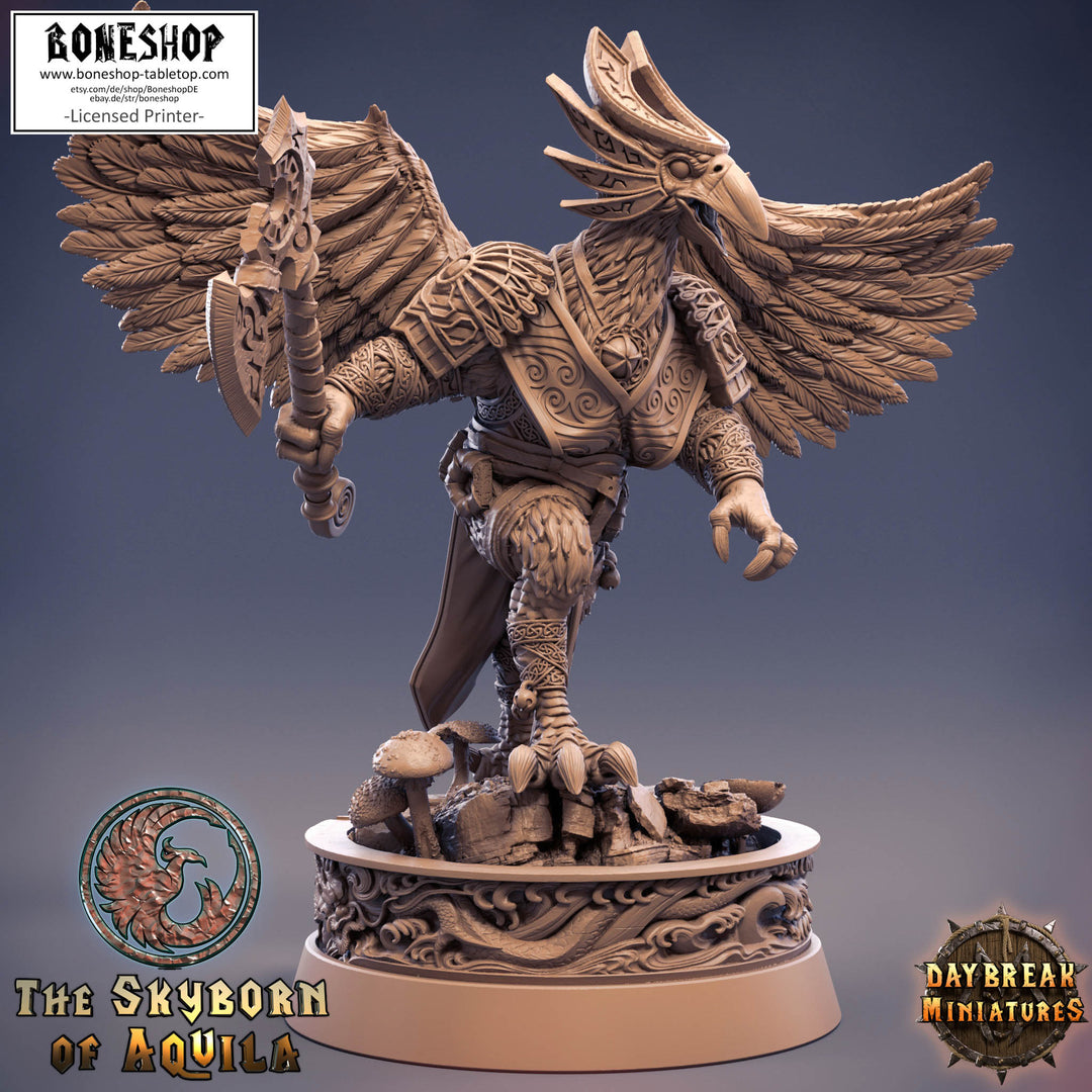 Skyborn of Aquila „Haim Fireflight" 28mm-35mm | RPG | DnD | Boneshop