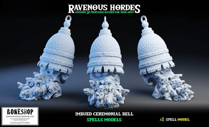 Magical Spells „Imbued Ceremonial Bell" 28mm - 35mm | RPG | Boneshop