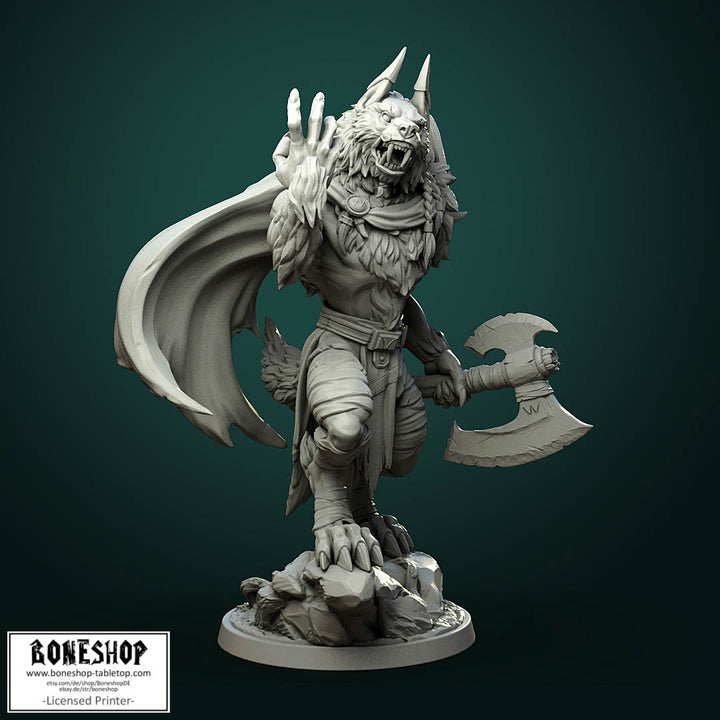 Werewolf Pack „Karrash V1“ White Werewolf Tavern | 28mm-35mm | RPG | Boneshop