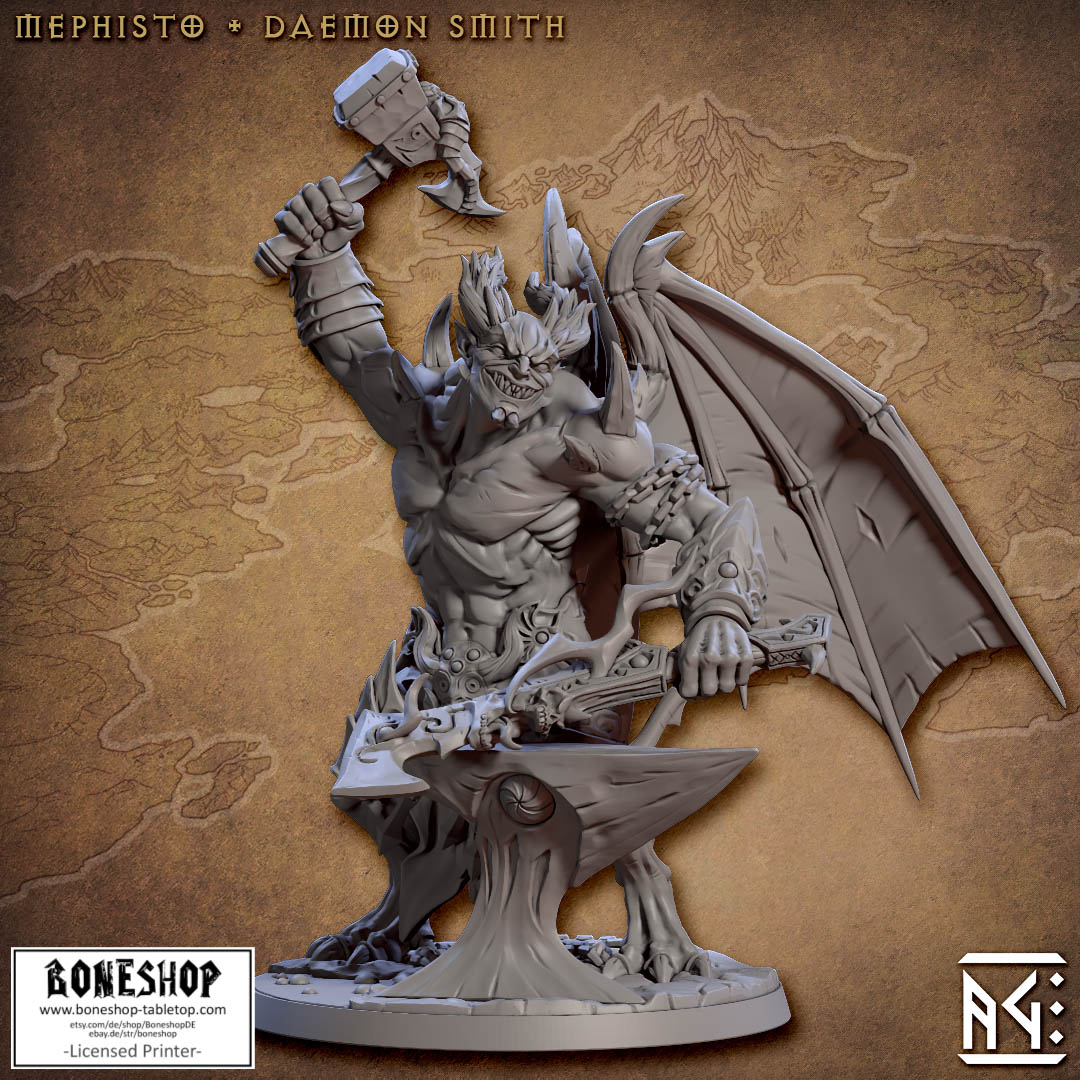 Demon King Spawn „Mephisto - Daemon Smith“ 28mm-35mm | RPG | Boneshop