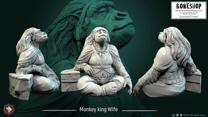 Monkey Valley „Monkey-King Wife 75mm“ RPG | DnD | Tabletop | Boneshop