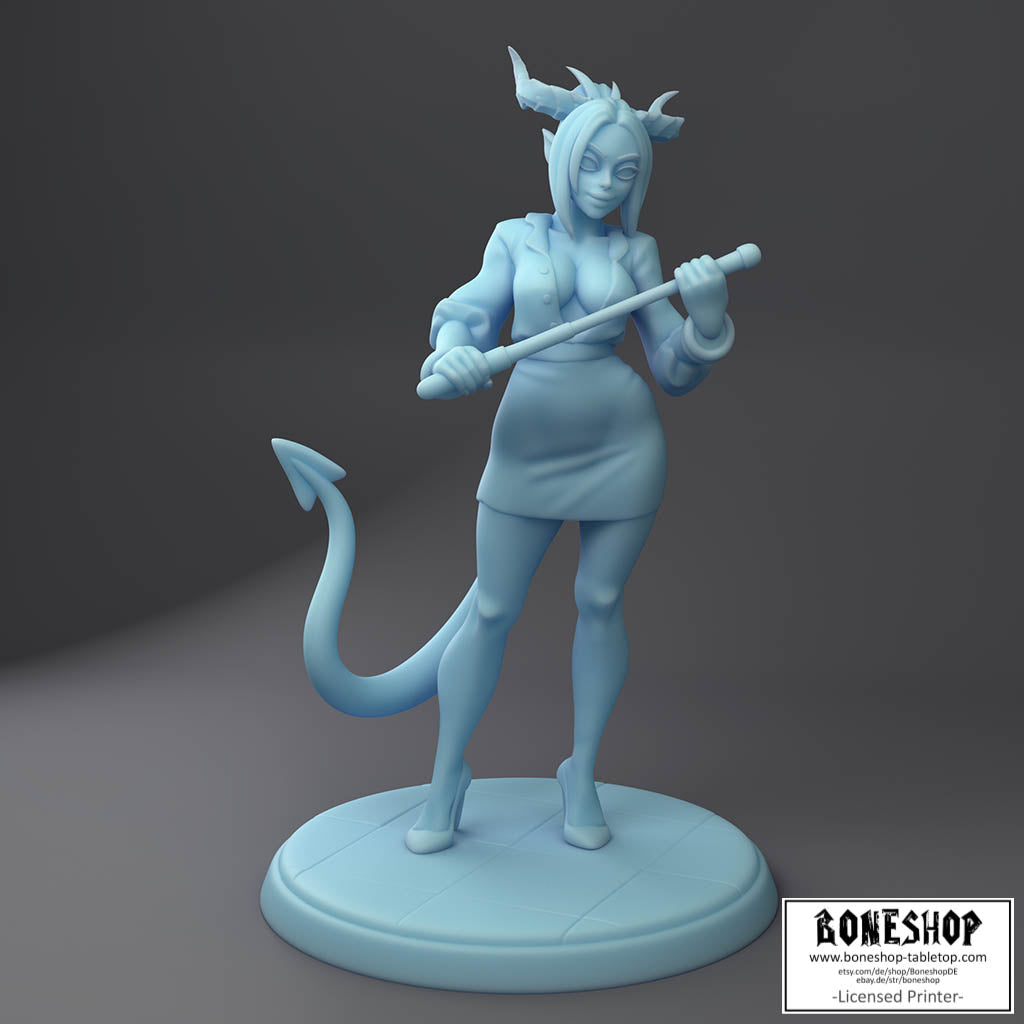 Twin Goddess Miniatures „Stacy the Succubus Office worker" 28mm | 32mm |Boneshop