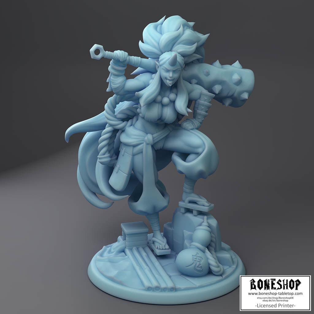 Twin Goddess Miniatures „Kijo, the Oni Barbarian V1" 28mm | 32mm | 3D | Boneshop