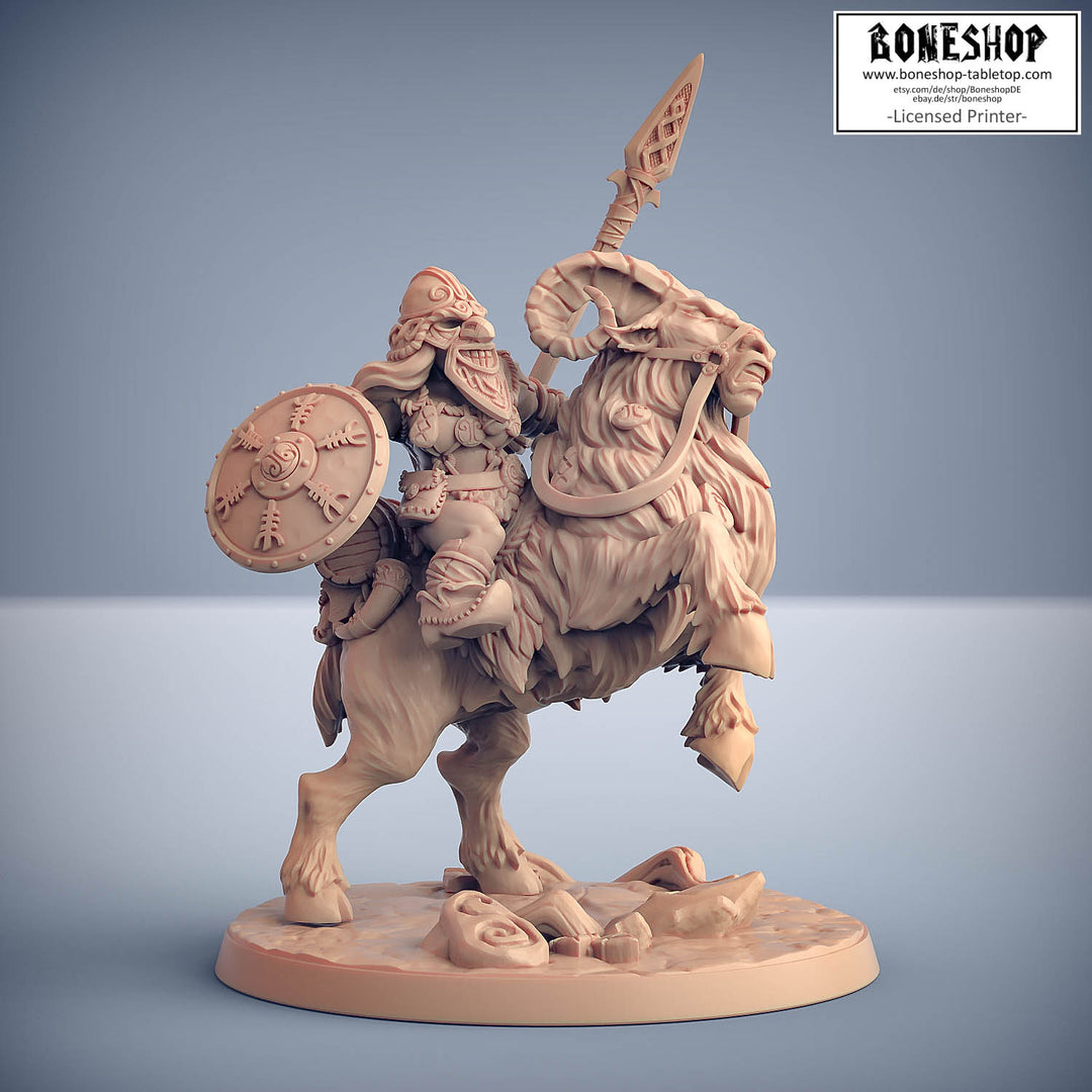 Dwarfs of Skutagaard „Dwarven Ram Rider C (Mask)" 28mm-35mm | RPG | Boneshop