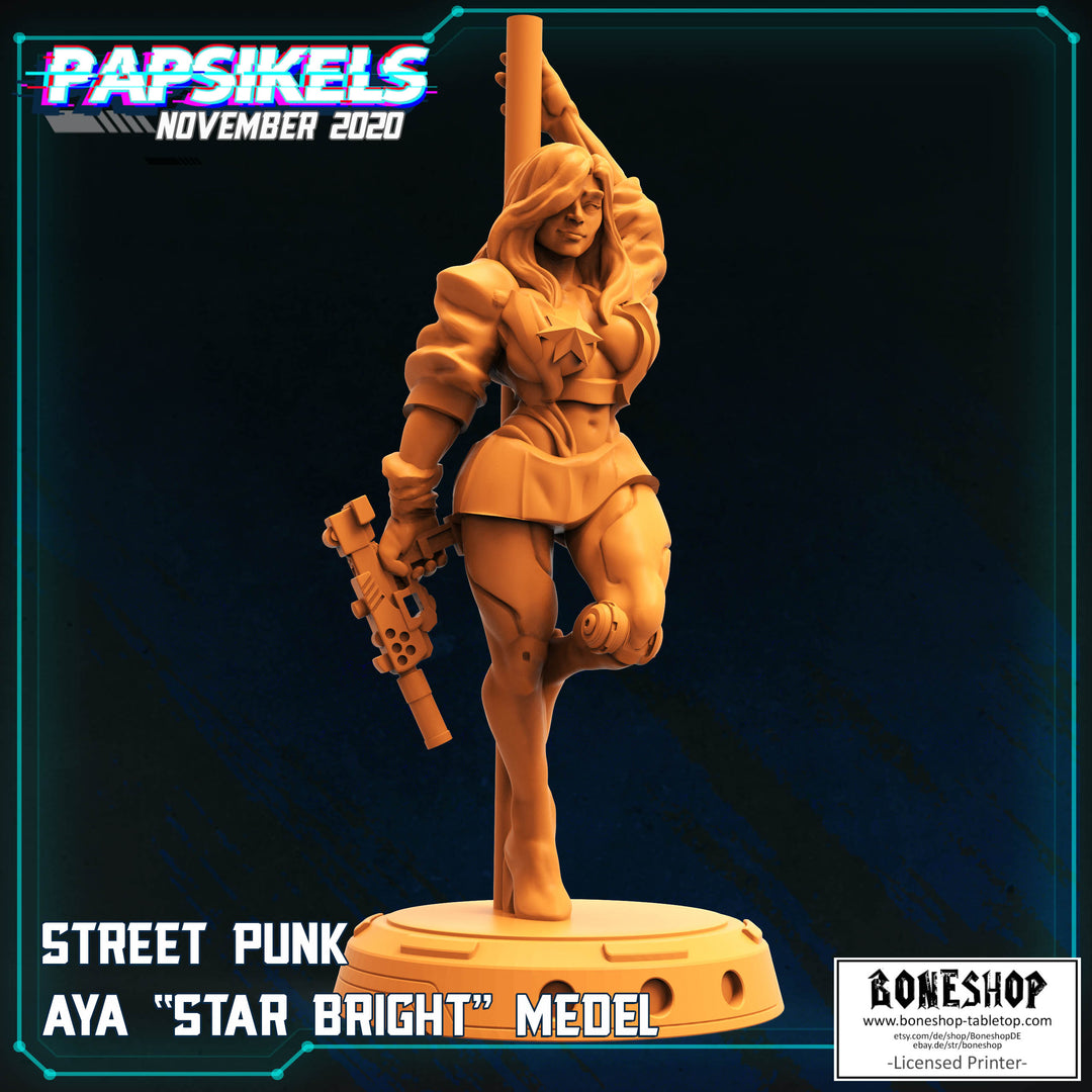 Pack 11 „Street Punk Aya Medel" 28mm - 35mm | Cyberpunk | RPG | Boneshop