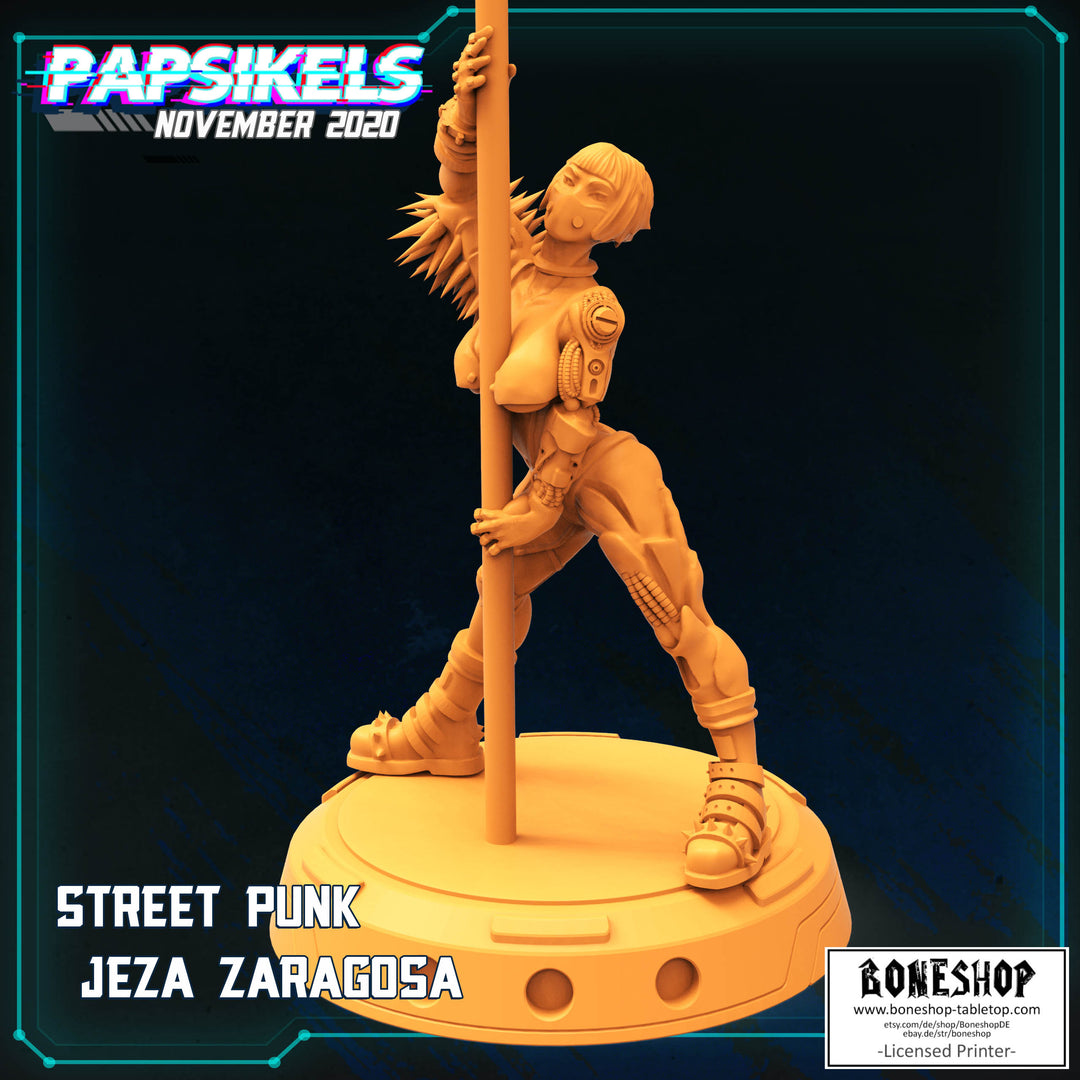 Pack 11 „Street Punk Jeza Zaragosa" 28mm - 35mm | Cyberpunk | RPG | Boneshop