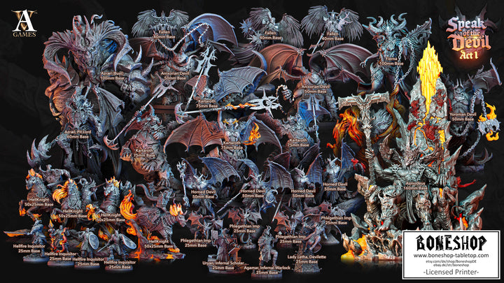 Speak of the Devil „Hellknight 1" 32mm - 40mm | RPG | DnD | Boneshop