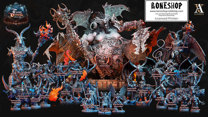 Tome of Demons II „Bloodhorn Rider Scyth" 32mm - 40mm | DnD | RPG | Boneshop