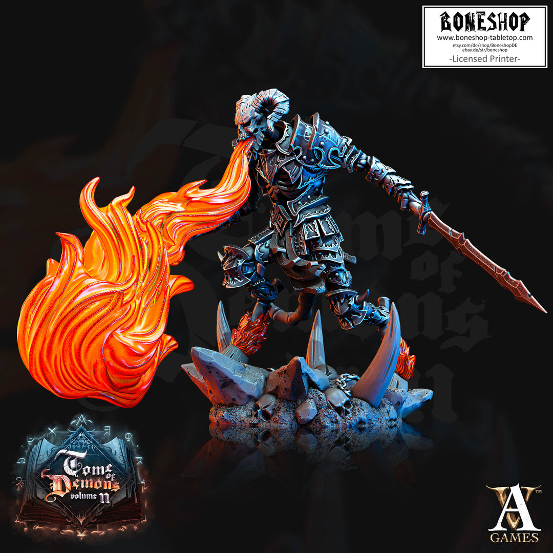 Tome of Demons II „Demonskull Flame Straight" 32mm - 40mm | DnD | RPG | Boneshop