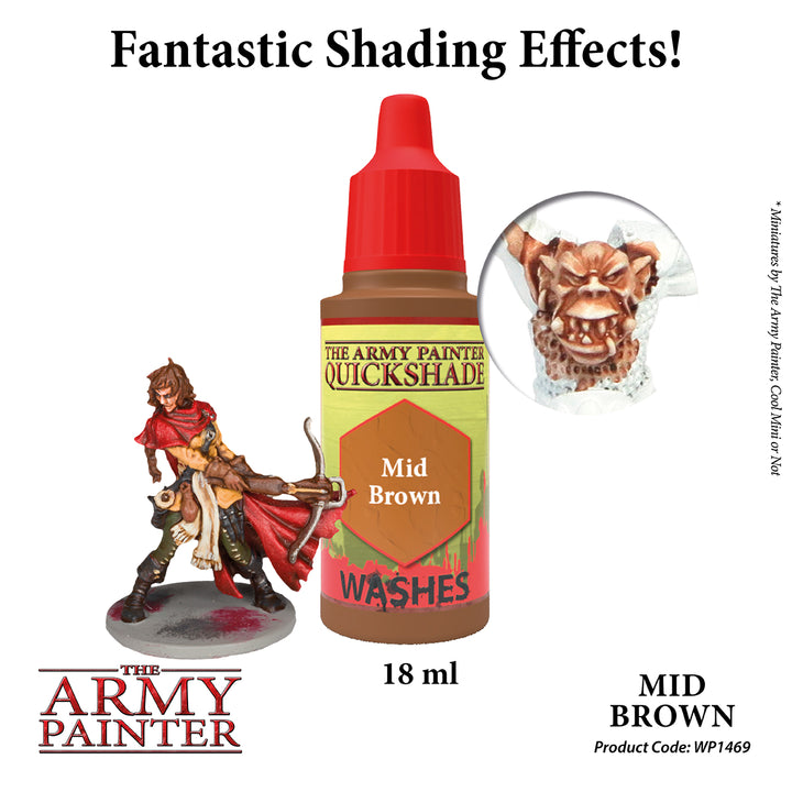 The Army Painter - Quickshade wash : Mid Brown