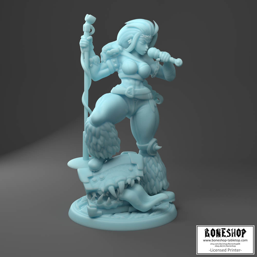 Twin Goddess Miniatures „Barbarian Rockstar" 28mm | 32mm | 3D | D&D | Boneshop