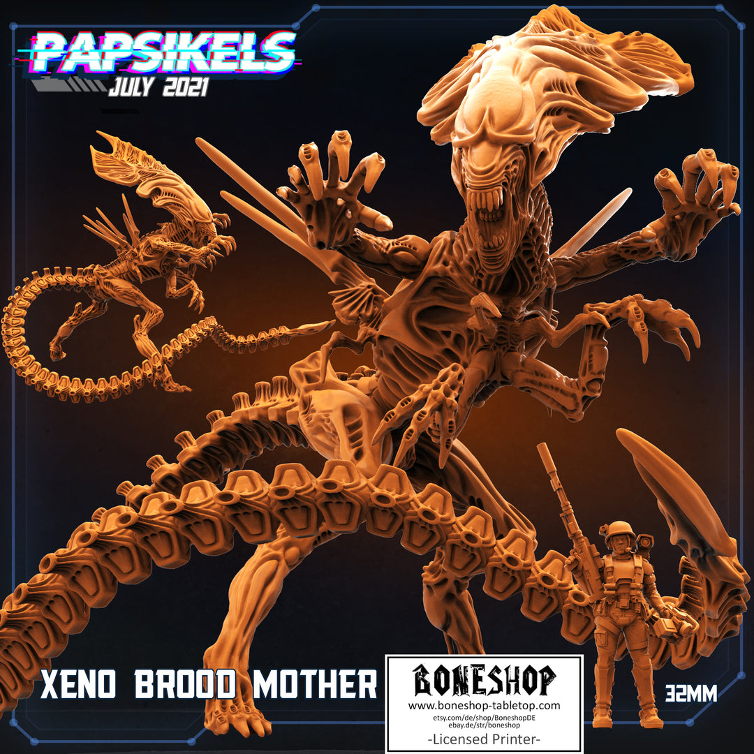 Aliens vs Humans 3 „Brood Mother" 28mm - 35mm | RPG | SciFi | Boneshop