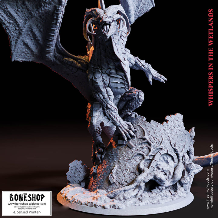 Wetlands Whisper „Adult Black Dragon“ 28mm-35mm | RPG | Boneshop
