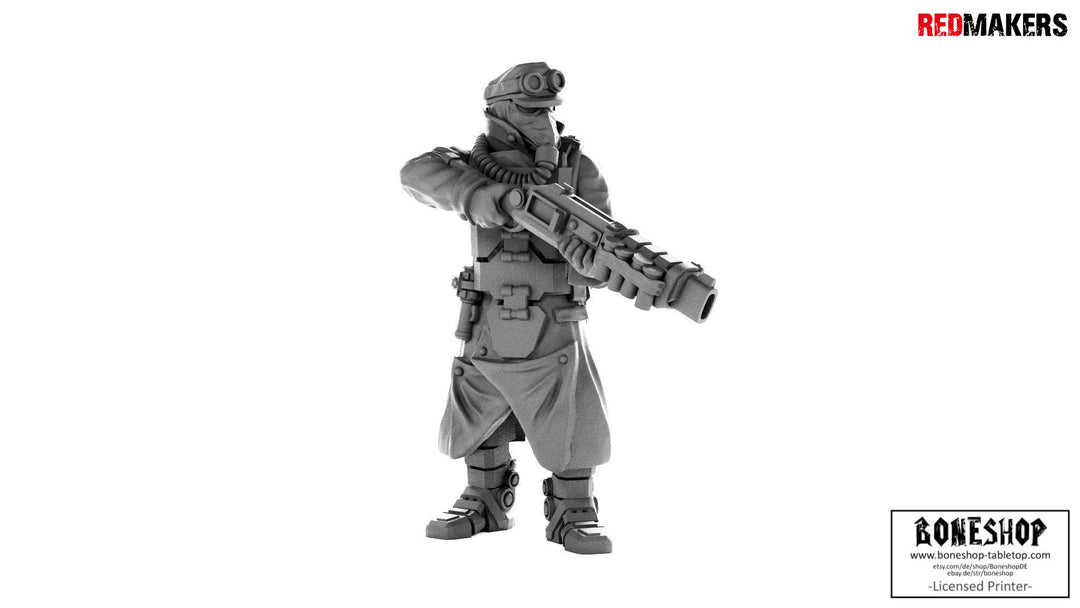 Imperial Force „Death Squad Engineer 8" Red Makers | 28mm - 35mm | Boneshop