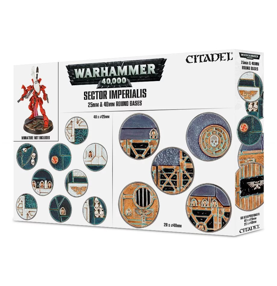 Warhammer 40k Sector Imperialis: 25/40mm Round Bases (66-92)