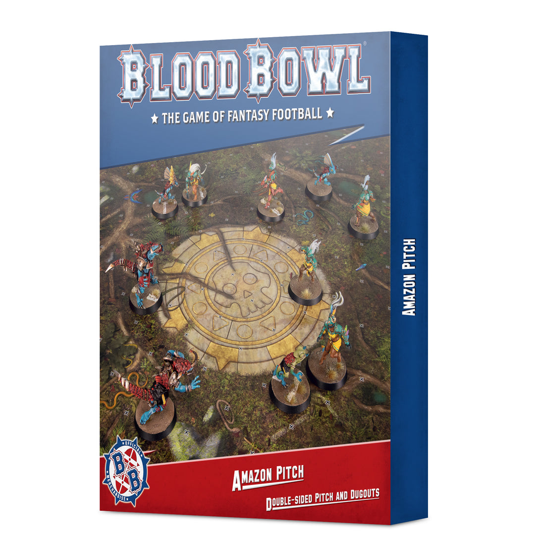 Blood Bowl: Amazon Pitch – Double-sided Pitch and Dugouts Set (202-29)