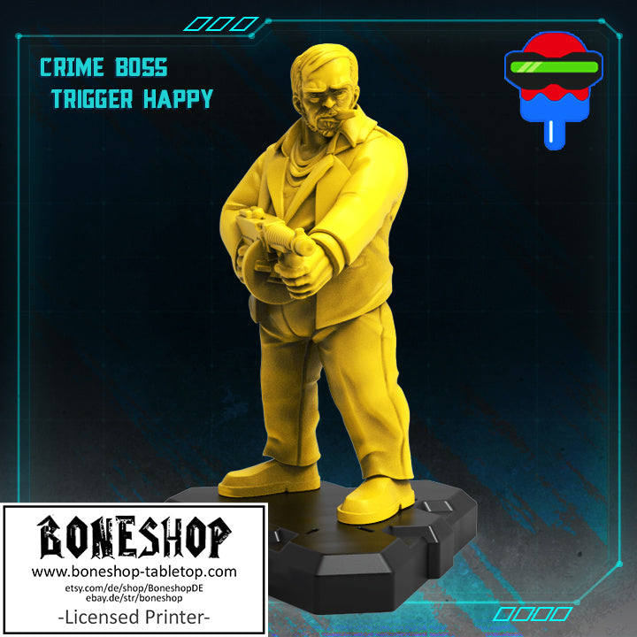 Pack 8 „Crime Boss" Papsikels | 28mm - 35mm | Cyberpunk | RPG | Boneshop