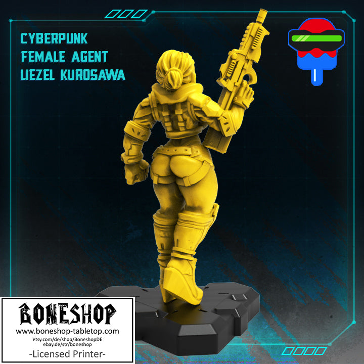 Pack 7 „Liezel Kurosawa" Papsikels | 28mm - 35mm | Cyberpunk | RPG | Boneshop