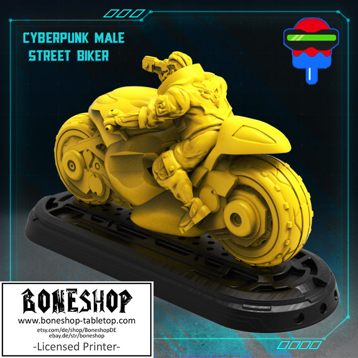 Pack 7 „Male Street Biker" Papsikels | 28mm - 35mm | Cyberpunk | RPG | Boneshop
